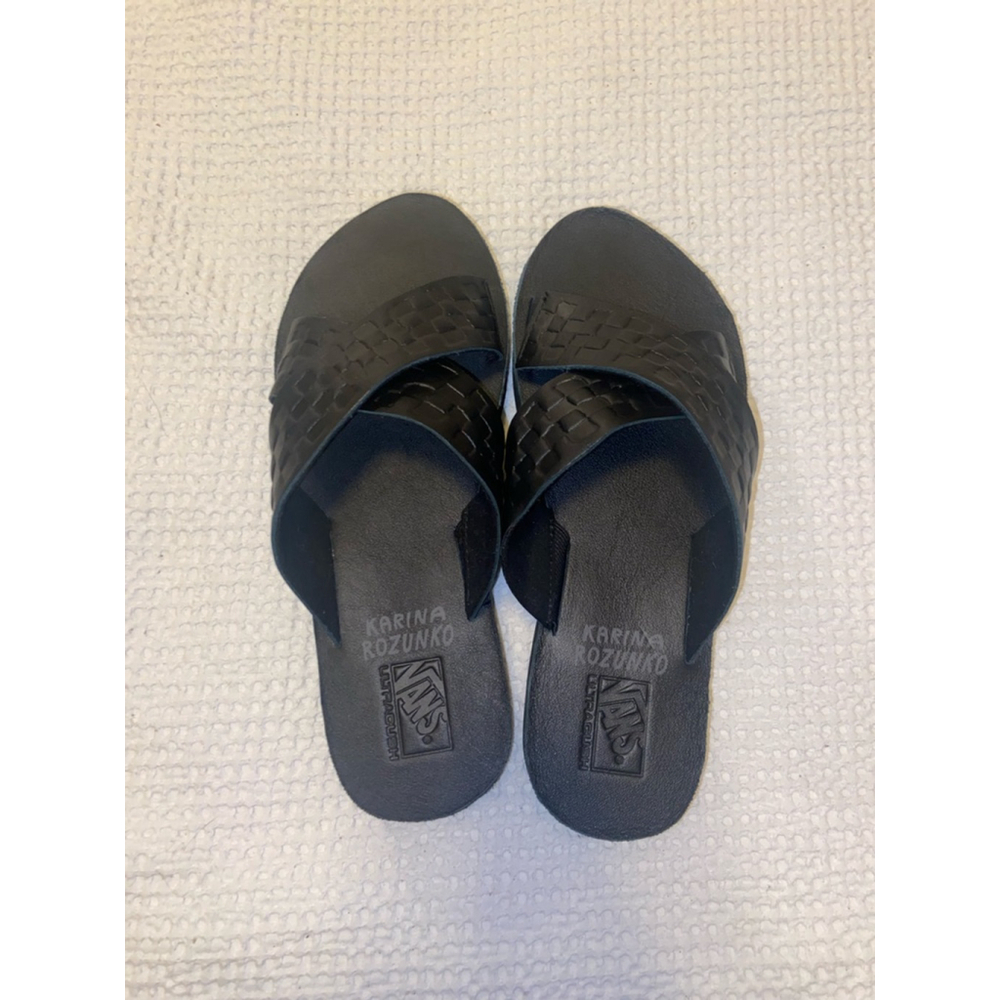 Women's Vans Karina Rozunko Black Woven Sandals Size 10